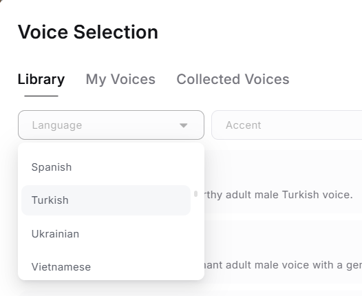 seslendirmen seçimi